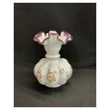 Vintage Fenton Milk Glass Vase