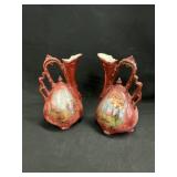 Vintage Bohemian-Czech Pottery-Porcelain Pitchers
