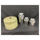 Tin Canisters & Vintage Cake Carrier