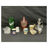 Vintage Toothpick Holders, Candy Jar & Vinegar