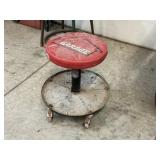 Adjustable Rolling Shop Stool w/ Tray