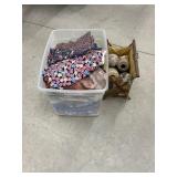 Fabric Pieces & Yarn Basket