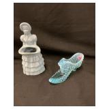 Fenton Hobnail Shoe, Haeger Pottery, & Southern