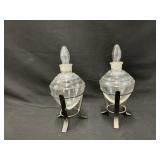 Vintage Pair of Apothocary Acorn Bottle w/ Stopper