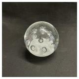 Vintage Clear Art Glass Paperweight