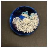 Dolphin Vintage Art Glass Paperweight