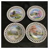 Vintage Porcelain "Lily China" Hand Painted Plates