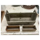 Wooden Toolbox & 2 Wooden American Cheese Boxes