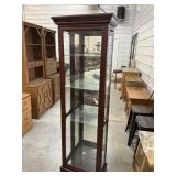 Mahogany  Lighted Curio Cabinet