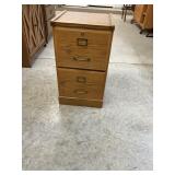 Oak 2 Drawer Filing Cabinet