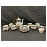 Handpainted "Fresh" Tea Set