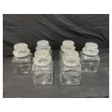 Vintage Glass Apothecary Jars w/ Lids