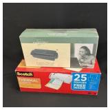 Scotch Thermal Laminator & Mainstays Paper