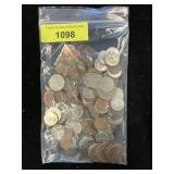 Large Bag of Foreign Coins & Tokens