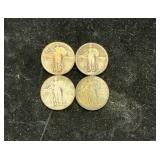 Silver Standing Liberty Quarters