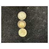 3- Mexico 1 Peso Coin 1957-1967