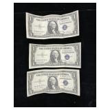 Sequential $1 Silver Certificates Series 1935 D