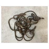 Vintage Block & Tackle Rope & Pulley System