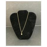 14K Gold 16" Necklace w/Apple