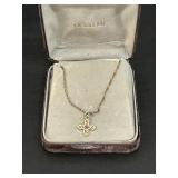 14K Gold Sheaffer Pen "Years of Service" Necklace