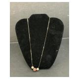 14K Gold 20" Necklace Cloisonne Bead
