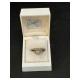 14K White Gold Vintage Diamond Wedding Ring Set