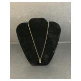 14K Gold 18" Necklace w/Pendant