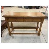 Oak 2 Drawer Sofa Table
