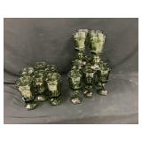 Fostoria Virginia Green  Footed Ice Tea & Wine Gla