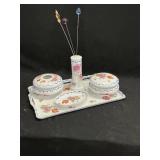 Vintage Austria Porcelain Vanity Set