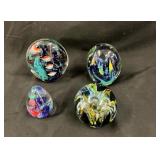 Murano Style Art Glass Paperweights