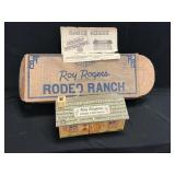 Vintage Roy Rogers Rodeo Double R Bar Ranch Tin Li