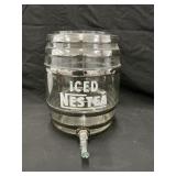 Clear Ice Tea Barrel w/ Dispenser