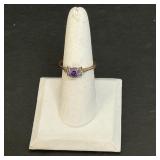 14K Gold Amethyst Ring
