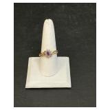 14K Gold Marquise Garnet Oval Cut Gemstone Ring