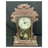 Antique Walnut Mantle Clock