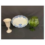 Delmonte Johnson Bros. Blue Ceramic Plater