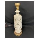 Vintage White Glass Ceramic Table Lamp