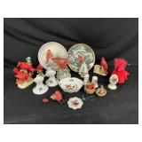 Cardinal Figurines & Music Box & Plates