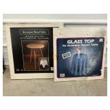 NIB 20" Round 25 1/2" Table w/ Glass Top