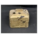 Painted Glass Treasure Chest Bank