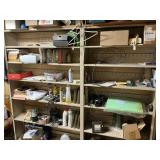 Metal Shelves & Contents