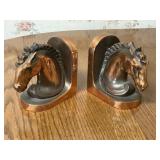 Bronze Horse Head Bookends