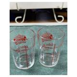 2 Cocktail Mix Jigger Holland House Glasses
