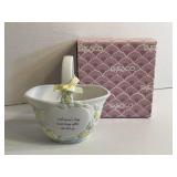 Vintage 1980s Ensco Ceramic Basket In Box