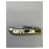 Copperhead Steel 2 blade knife pearl scales