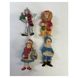 4 Wizard of Oz Plastic Ornaments