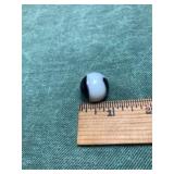 1 Black/White Zebra Striped 1" Shooter Marble