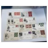 Historical figures stamps & envelopes