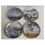 Lot of 4 Ducks / Hunting Themed Plates